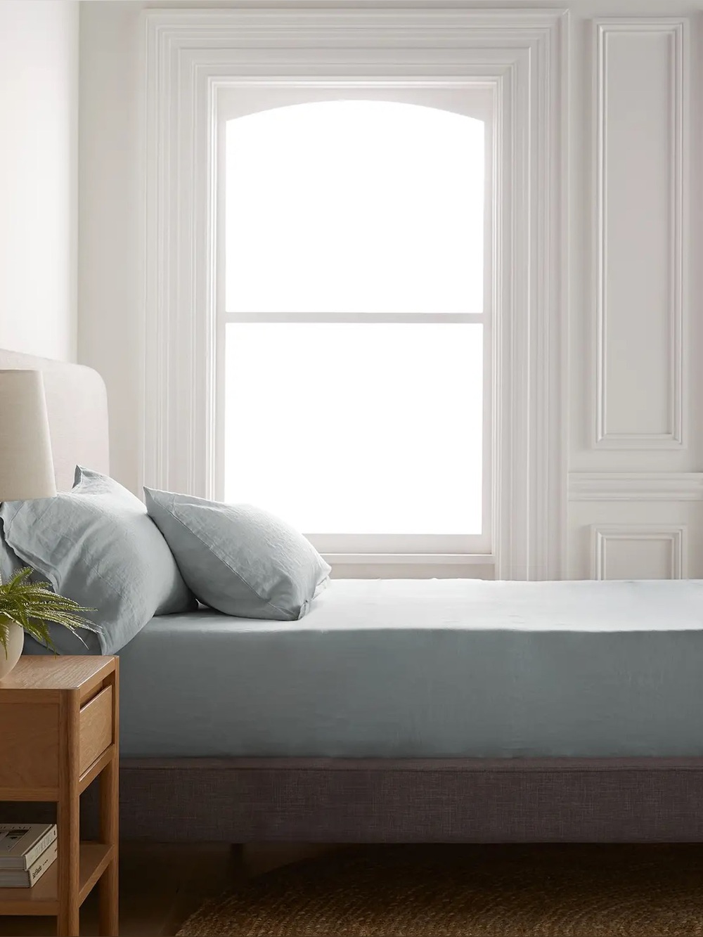 QUINCE European Linen Fitted Sheet Set King Split Set Twin XL Mist 7966